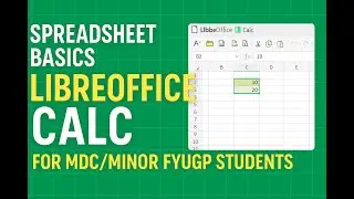 introduction to spreadsheets and Libre Calc Software|MDC|MINOR|FYUGP STUDENTS