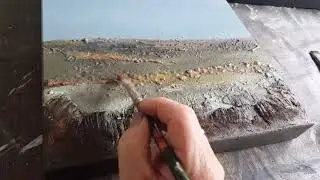 Powertex acrylpainting landscape mixedmedia powertex texture stoneart cellulose powder