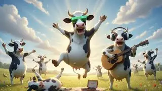 Dancing Cow Meme | Trippy 3D Animation | Fast Techno Music