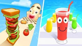 Sandwich Runner 🆚 Juice Run🧿🌺New Levels Walkthrough Gameplay MC70