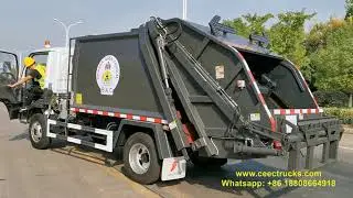 How to operate a compression waste truck?