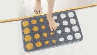 Best Bathroom Door Mats Online in India by HOKIPO | Microfiber Bath Mats for Home - 40x60cm