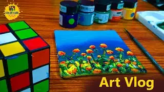 Painting a Lovely Morning | Acrylic painting | Art Vlog