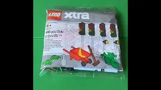 Lego Xtra Street Lights, Trash Can And Wheelbarrow Set