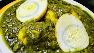 Dhaba Style Egg Palak Curry | Anda Palak Ki Sabji | Egg Spanish Recipe