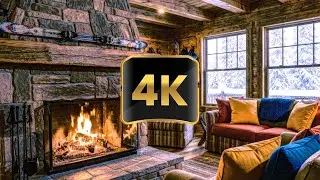 Cozy Winter Cabin | Fireplace & Smooth Jazz Ambience❄️ Relaxing Smooth Jazz Instrumental