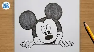 How to Draw Mickey Mouse | Easy Pencil Drawing Step by Step | Easy for Beginners