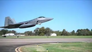 F-22 Take Offs - Joint Base Langley Eustis