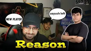 FOZYAJAY REPLY ON AAYUSH LEFT TG | AAYUSH LEFT TG | REASON ? HAAPY FOR HIM ? NEW PLAYER IGL\ RUSHERR