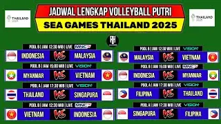 Jadwal Volleyball Sea Games Thailand 2025~Jadwal Lengkap Fase Grup Bola Voli Putri~Live Rcti