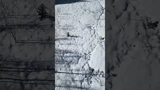 Snow fields aerial landscape