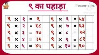 9 Ka Pahada (पहाड़ा 1 से 40 तक हिंदी में) | Pahada 1 Se 40 Tak | Pahada Hindi Mein #गणितसीखें  #गणित