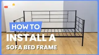 How to Install the Twin Size Metal Daybed Sofa Bed Frame | HU10484 #costway #howto