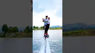 🌊⛱️ Flyboard Water Ride Romantic 🏝️🏞️ Water Park | Ep 313 #shorts #adventure #waterpark