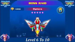 Galaxy Attack: Alien Shooting | New Boss Mode | Boss Raid Mode | Level 6 To 10 | By Apache Gamers