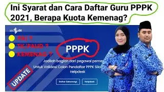 KUOTA GURU HONORER KEMANAG PAI TK DAN SD UNTUK PENDAFTARAN PPPK 2021