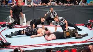 Браун Строуман и Биг Шоу уничтожают ринг: Raw, 17 апреля 2017 г.