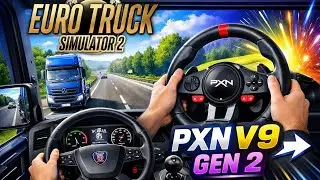 Pxn v9 gen 2 steering wheel😱 With Euro truck simulator 2 works with h shifter gear???? 🤯