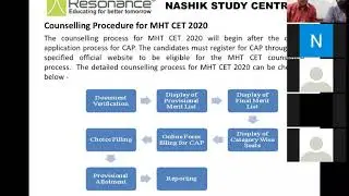 MHT-CET 2020 Counselling Information session