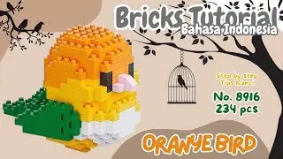 How to Make a Bricks Cute Birds ORANGE 8916 l Tutorial Lego Bricks Mini