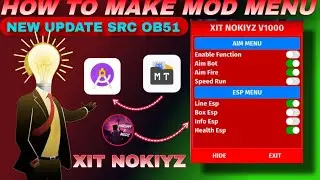 HOW TO MAKE  MOD MENU HACK  । FF MOD MENU SRC 🤯  FF MAKE HACK 🔥🔥🔥