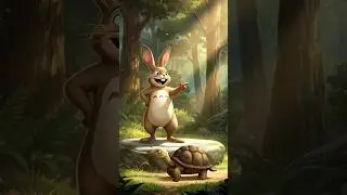 The Fast Rabbit and the Smart Tortoise/ Ghibli style animation #short