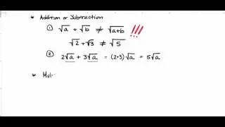 MAT 0028 Module 8 Summary of Square Root Properties