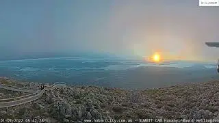 1st of January 2023 - kunanyi / Mount Wellington - Hobart Tasmania Australia Daily 4K Time-lapse