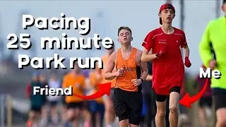 Pacing my friend to a 25 minute parkrun pb...