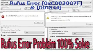 Rufus Error [0xC003007F] The specified procedure could not be found l Solve and fix rufus error |