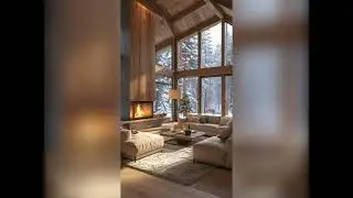 Cozy Warm Snow ❄️ Cabin Gentle Jazz, Calm Ambience to Work 