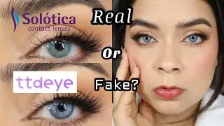 FDA Approved | Solotica Bossa Nova Grey VS TTDEye Glacier Blue! Luxury colored Contact lenses