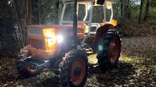 Old Fiat tractor. 4x4. Start up and steep hill climbing #oldtractor #vintagetractor #classictractor