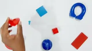 Learn Colors for Kids Red & Blue Objects, Shapes, and Words  Fun ESL English Lesson for Children