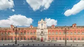 The Palace of San Telmo timelapse hyperlapse in Seville, Spain