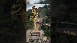 thailand demolished God Vishnu's idol in combodia during conflict #shorts #fighteraircraft #thailand