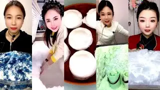 ASMR WHITE ICE EATING / SHAVED ICE / SOFT ICE / FREEZER FROST EAT MUKBANG 