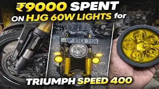 HJG 60W Aux Lights Installed on Triumph Speed 400 🔥 Night Test & Review