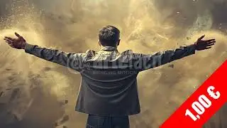 Cinematic Dust Explosion Behind Figure Stock Video