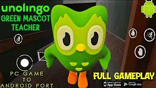 🟢 UNOLINGO GREEN MASCOT TEACHER 🟢 (DUOLINGO HORROR GAME) Full GAMEPLAY 🎮 (ANDROID/iOS)