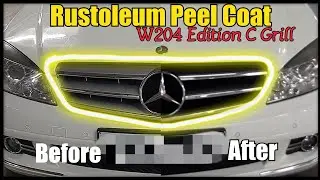 Rust-oleum Peel Coat (Metallic) Review and How to on a Mercedes-Benz w204 Grill and mirrors