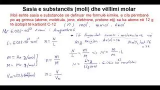 Sasia e substancës moli dhe vëllimi molar
