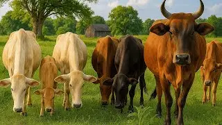 Aktivitas Kawanan Sapi yang lucu Berjalan ramai-ramai, Suara Sapi Moo, Sapi lucu pulang di sore hari