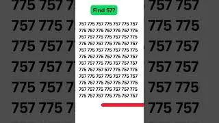 Can You Spot The Different Number? Optical Illusion #shorts