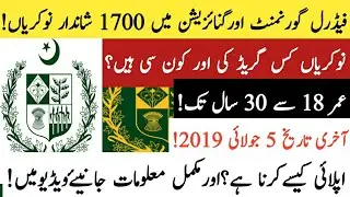 Federal Government Organization Jobs|Federal Govt Organization ki jobs konsi hain|apply kese karen?