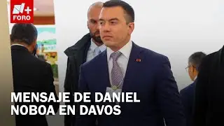 Daniel Noboa en Davos: &ldquo;Discusi&oacute;n de ideolog&iacute;a se debe eliminar, el verdadero enemigo es la miseria&rdquo;