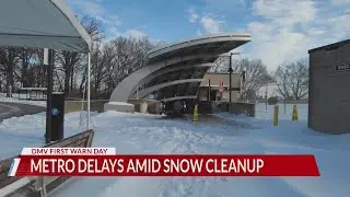 Metro delays amid snow clean up