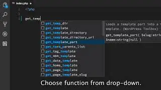 WordPress Snippets for Visual Studio Code