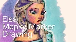 Elsa - Pencil and Mepxy Marker Drawing Tutorial