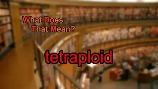 What does tetraploid mean?